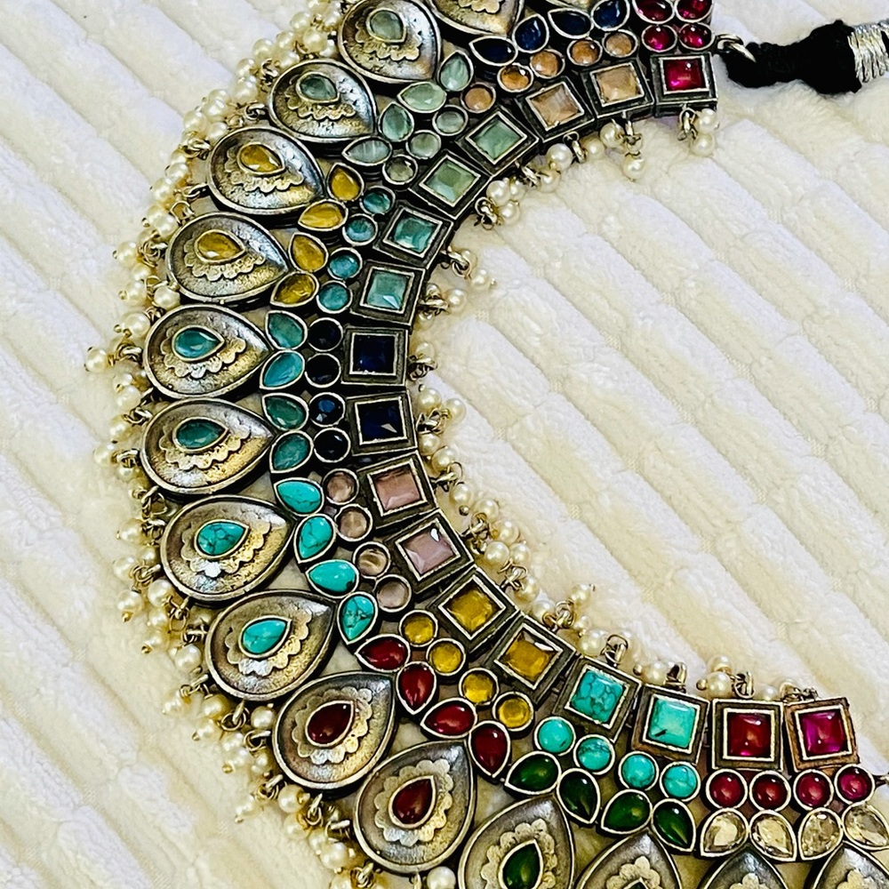 Made in India Indian Statement Necklace and Earring Set